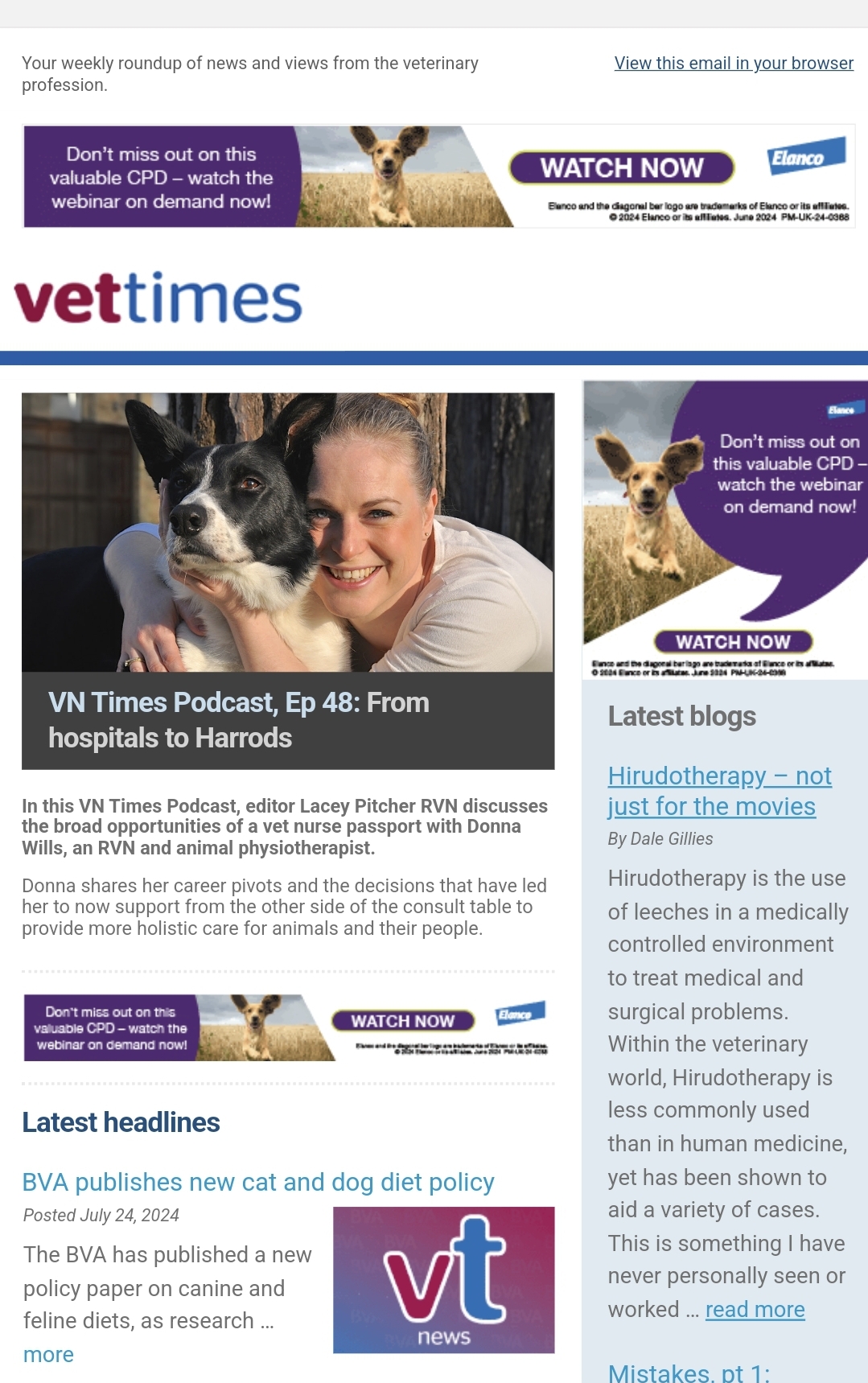 Podcast interview for Vet Times magazine!